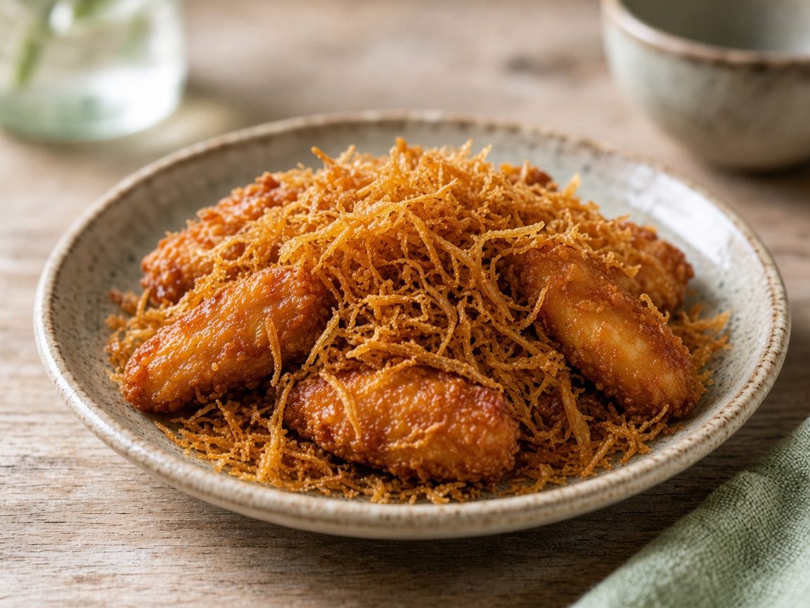 Galangal Fried Chicken — plated and ready to serve