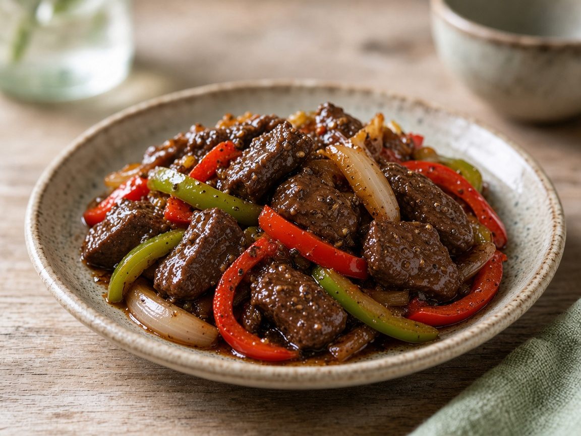 Daging Lada Hitam — siap saji