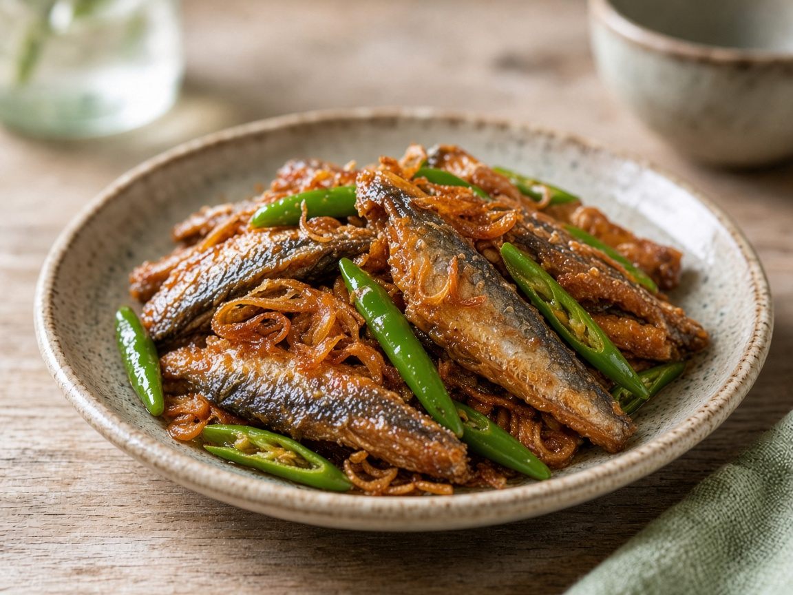 Ikan Asin Cabe Ijo — siap saji