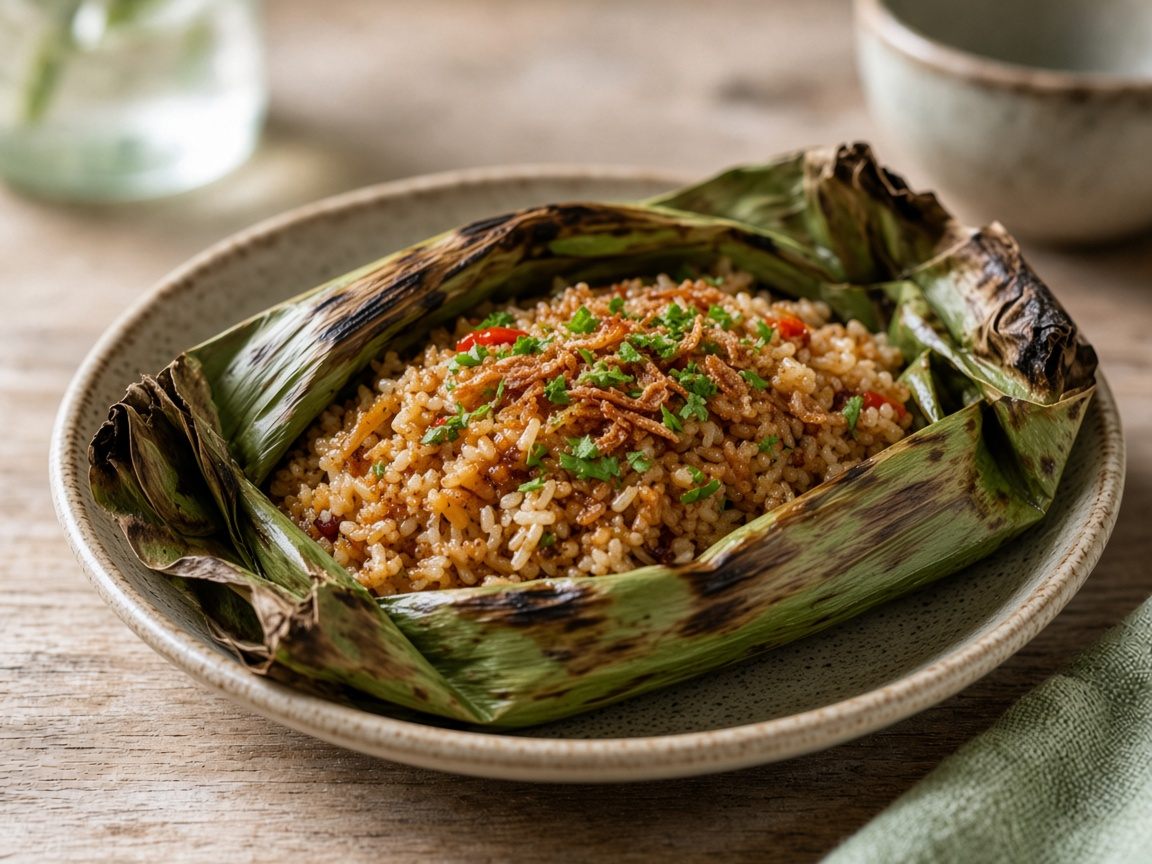 Nasi Bakar — siap saji
