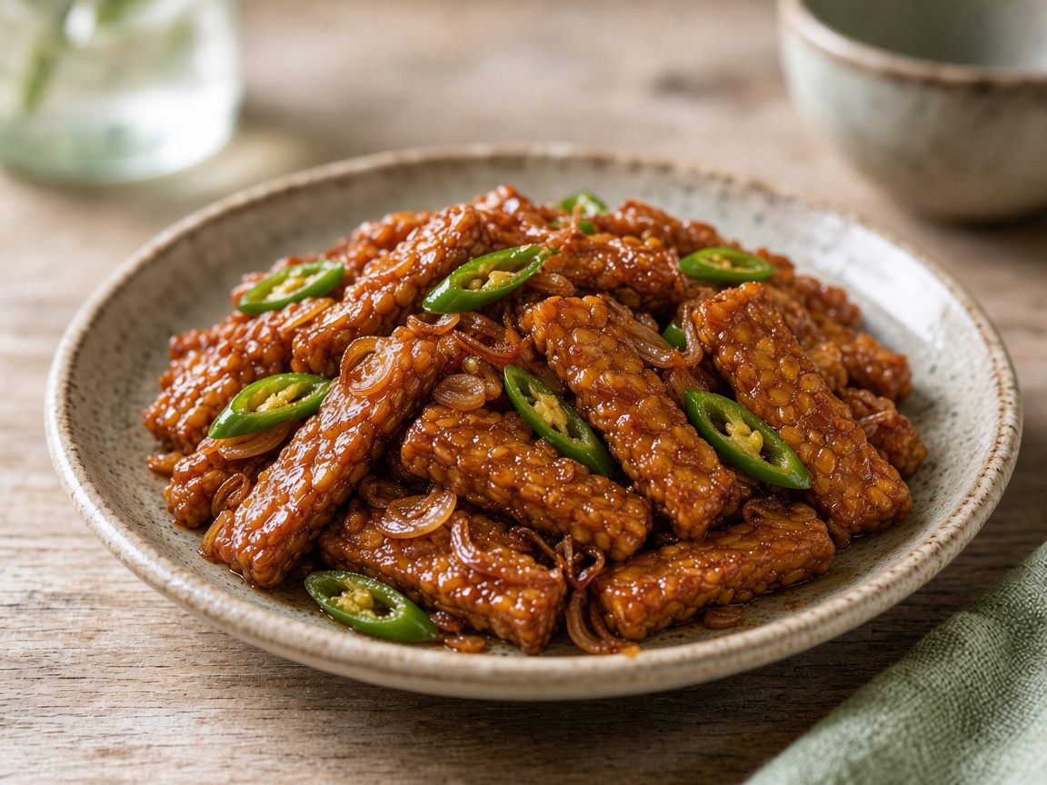 Oseng Tempe Cabe Ijo — siap saji
